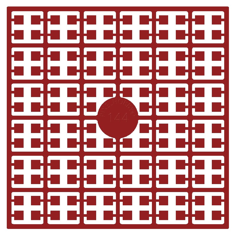 Pixelmatje - kerstmisrood middel 144