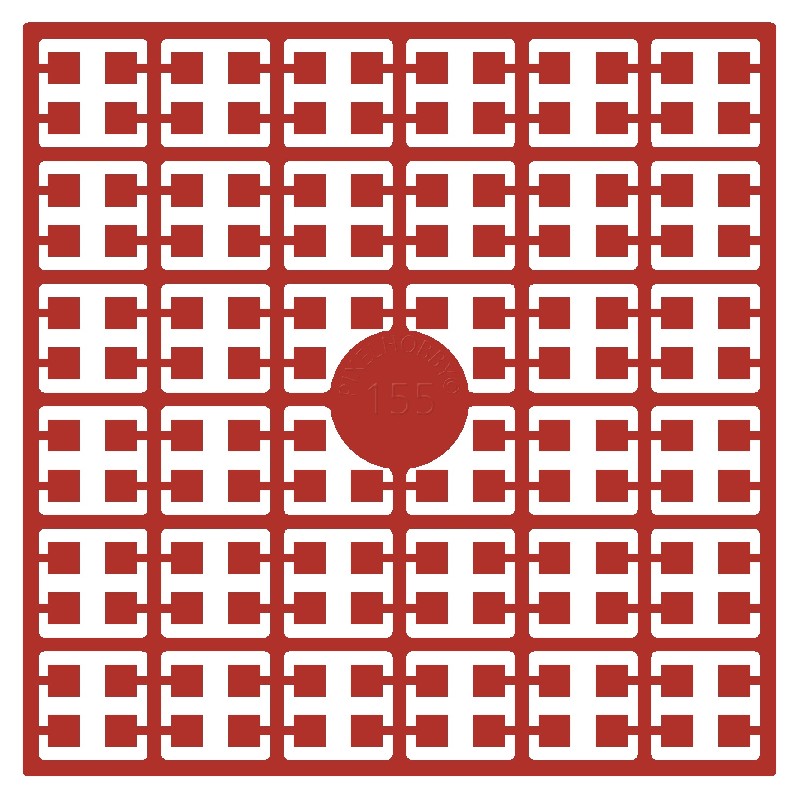 Pixelmatje - helder rood 155