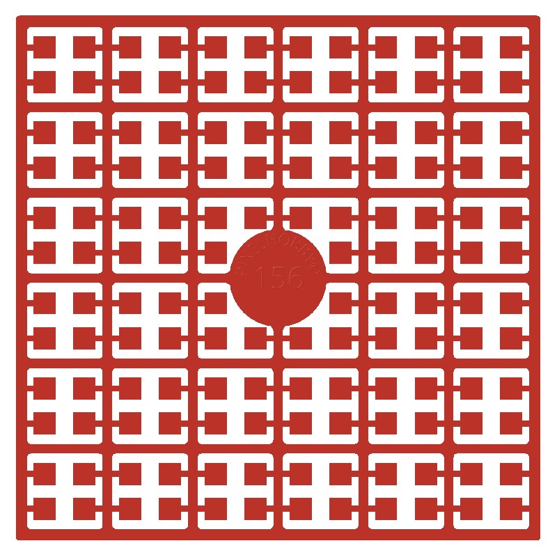 Pixelmatje - koraalrood 156