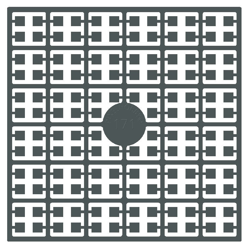 Pixelmatje - tingrijs extra donker 171