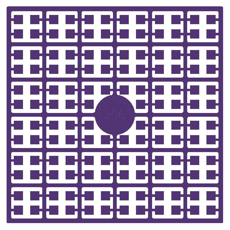 Pixelmatje - violet extra donker 206
