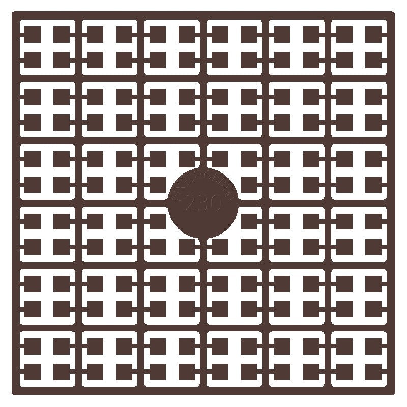 Pixelmatje - kastanjebruin 230
