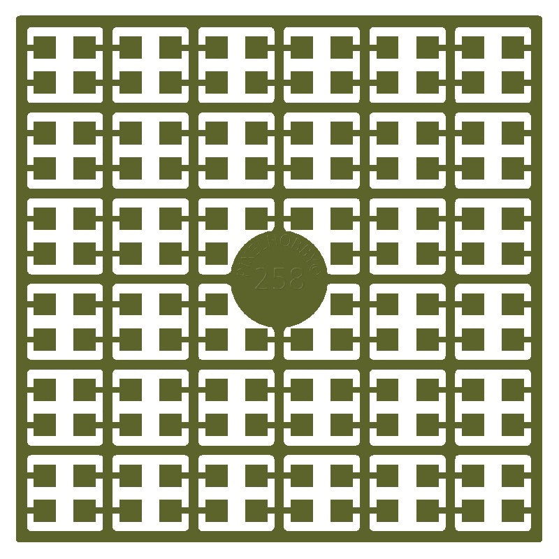 Pixelmatje - olijfgroen 258