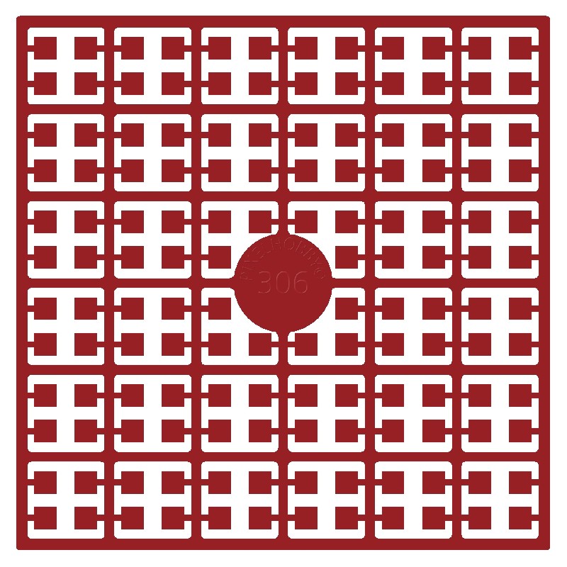 Pixelmatje - koraalrood 306