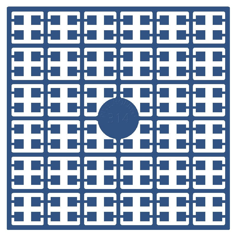 Pixelmatje - fjordblauw 314