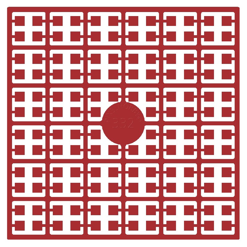 Pixelmatje - anjerrood 332