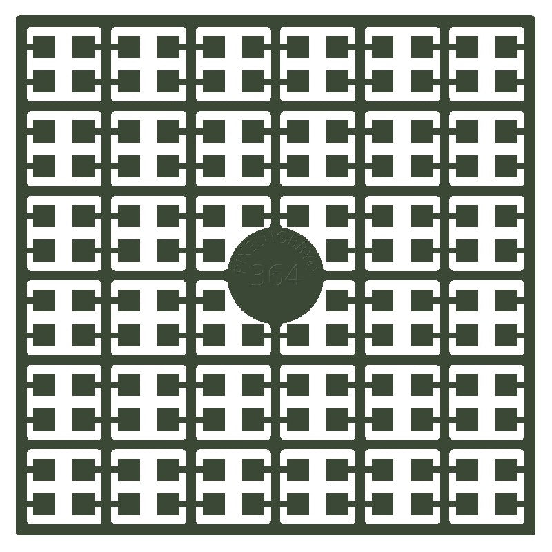 Pixelmatje - avocadogroen extra donker 364