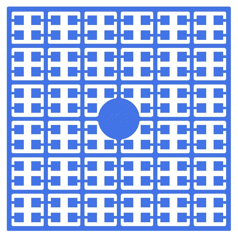Pixelmatje - caribisch blauw donker 403