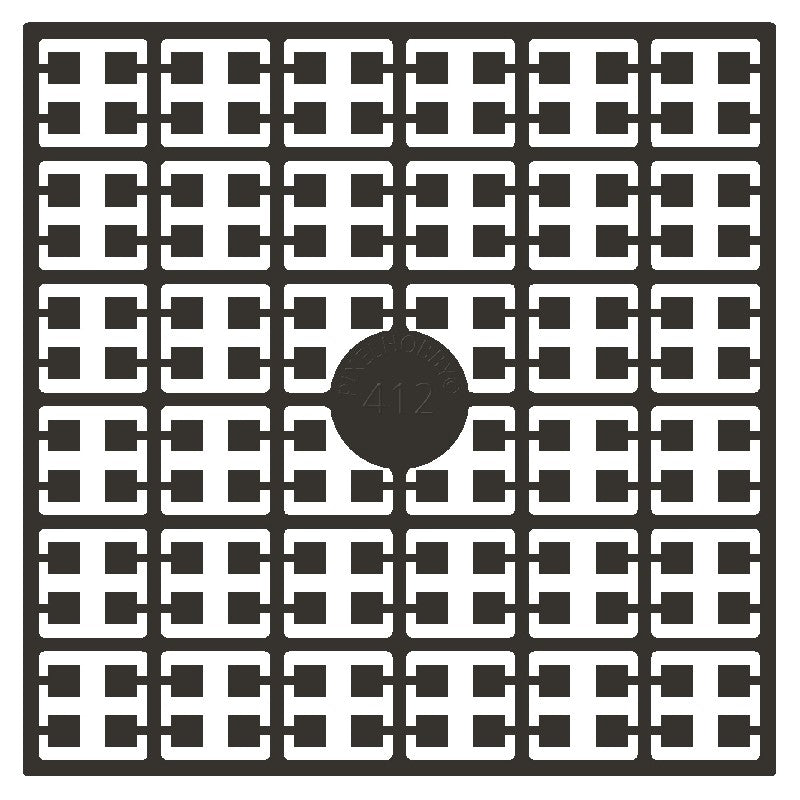 Pixelmatje - mokkabruin heel donker 412