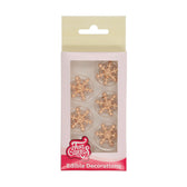 FunCakes fondantdecoratie - gouden sneeuwsterren
