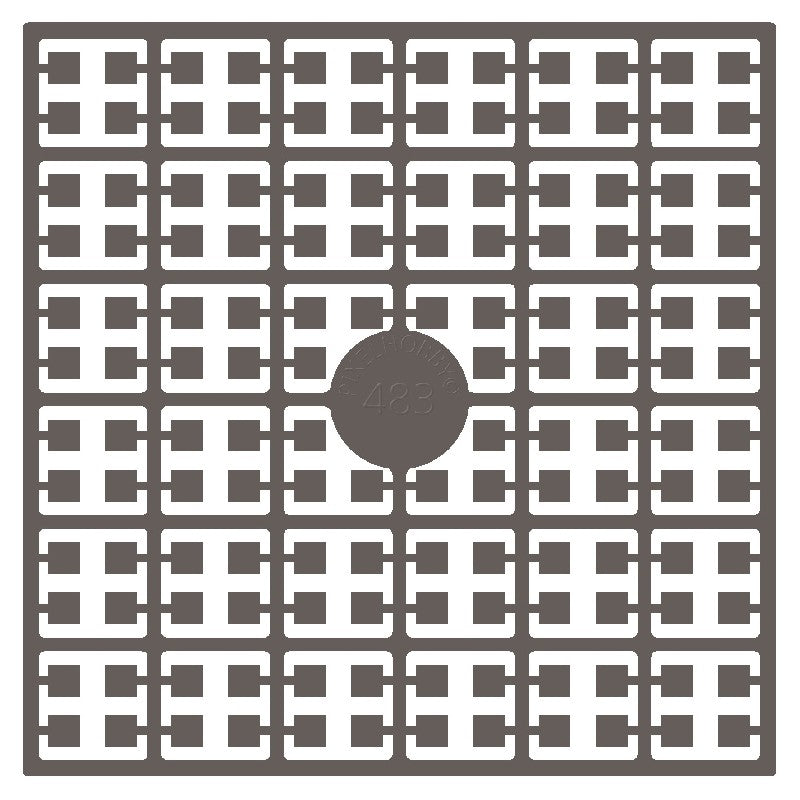 Pixelmatje - mokkabruin donker 483