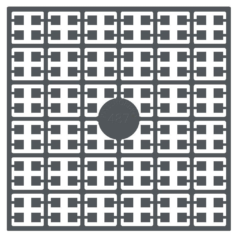 Pixelmatje - metaalgrijs heel donker 487