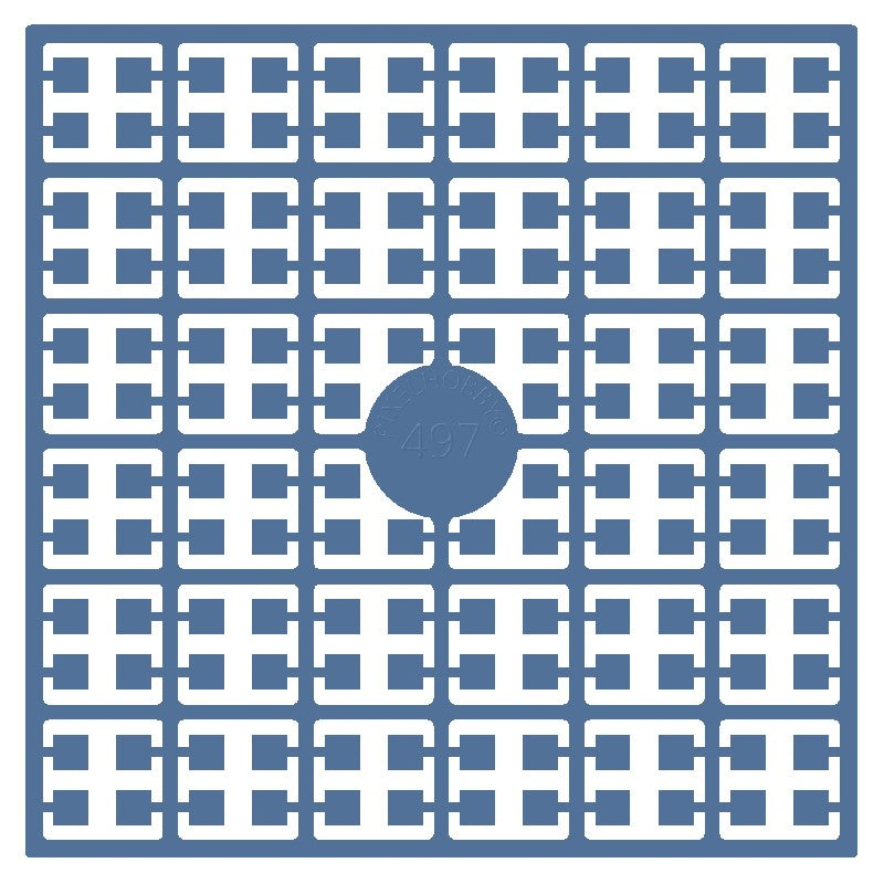 Pixelmatje - turkooisblauw antiek 497