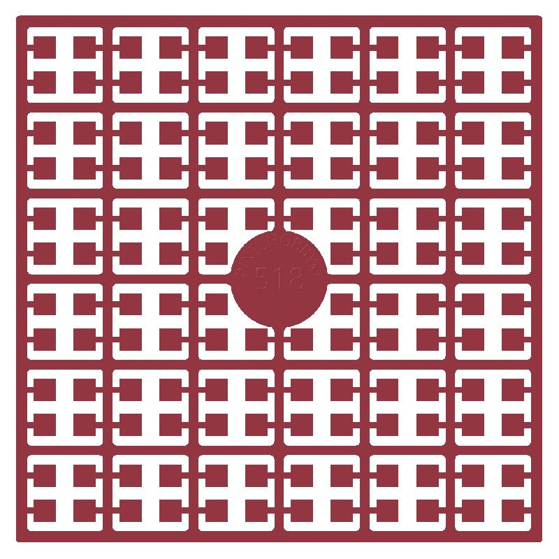 Pixelmatje - cranberryrood donker 518