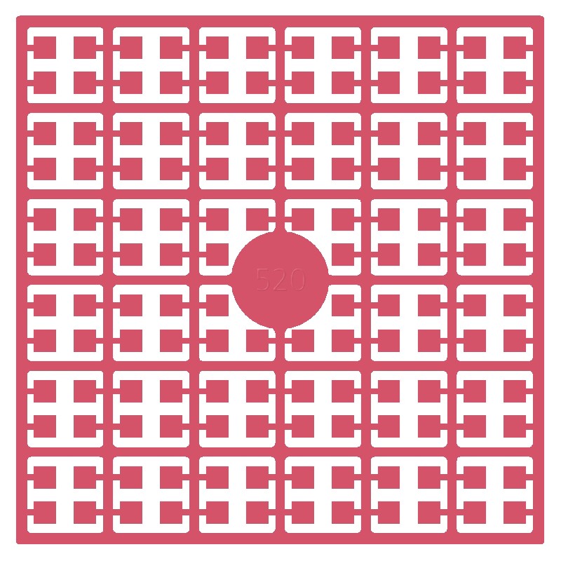 Pixelmatje - cranberryrood licht 520