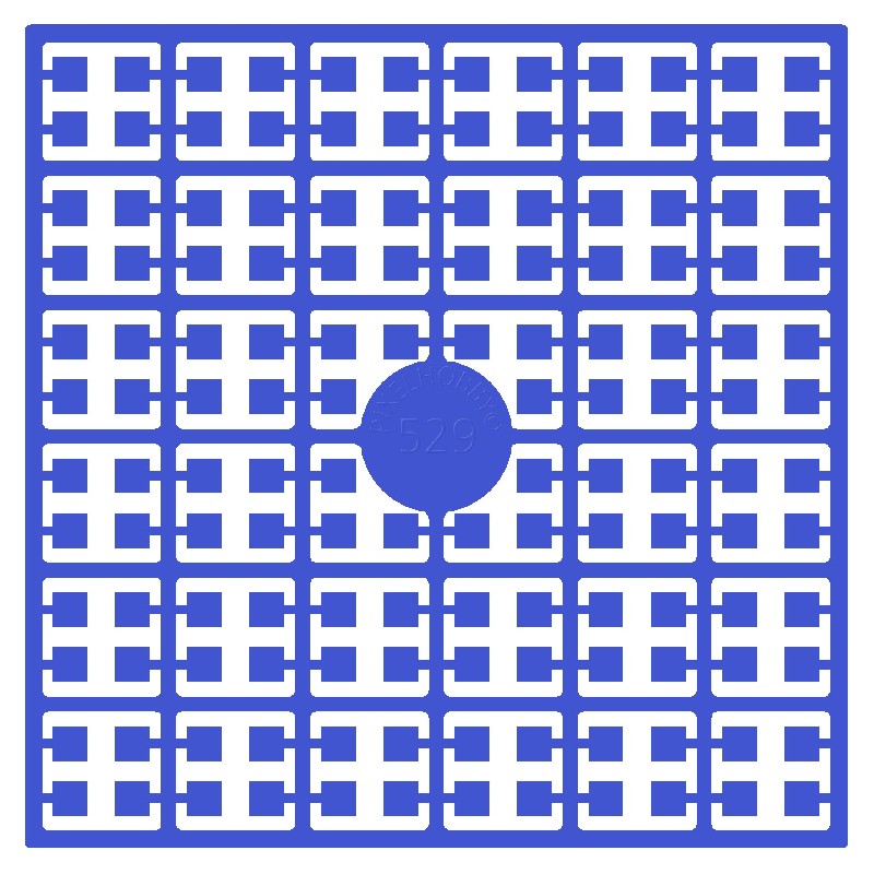 Pixelmatje - caribischblauw 529
