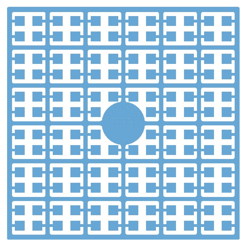 Pixelmatje - turkooisblauw helder licht 533