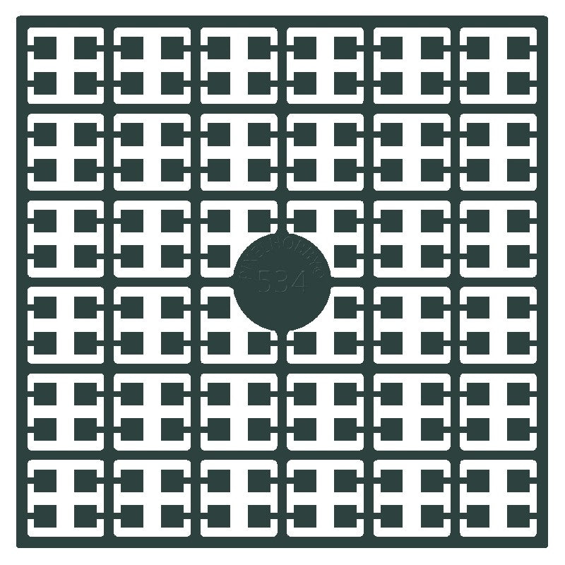 Pixelmatje - petrolgroen donker 534