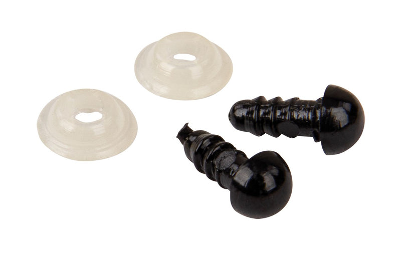 Kunststof veiligheidsogen - 6 mm - zwart