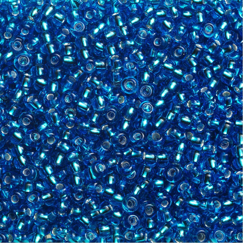 Rocailles - 9/0 - turquoise metaal kern