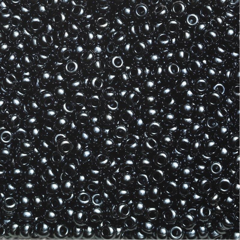 Rocailles - 9/0 - donkergrijs iriserend