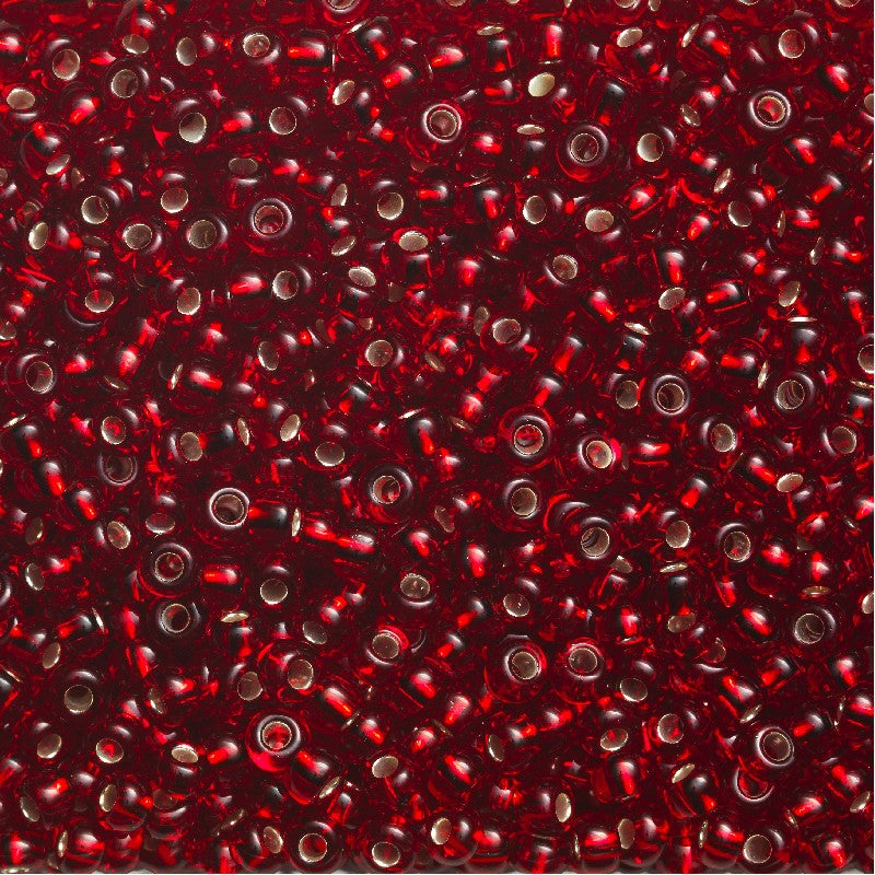 Rocailles - 6/0 - rood transparant