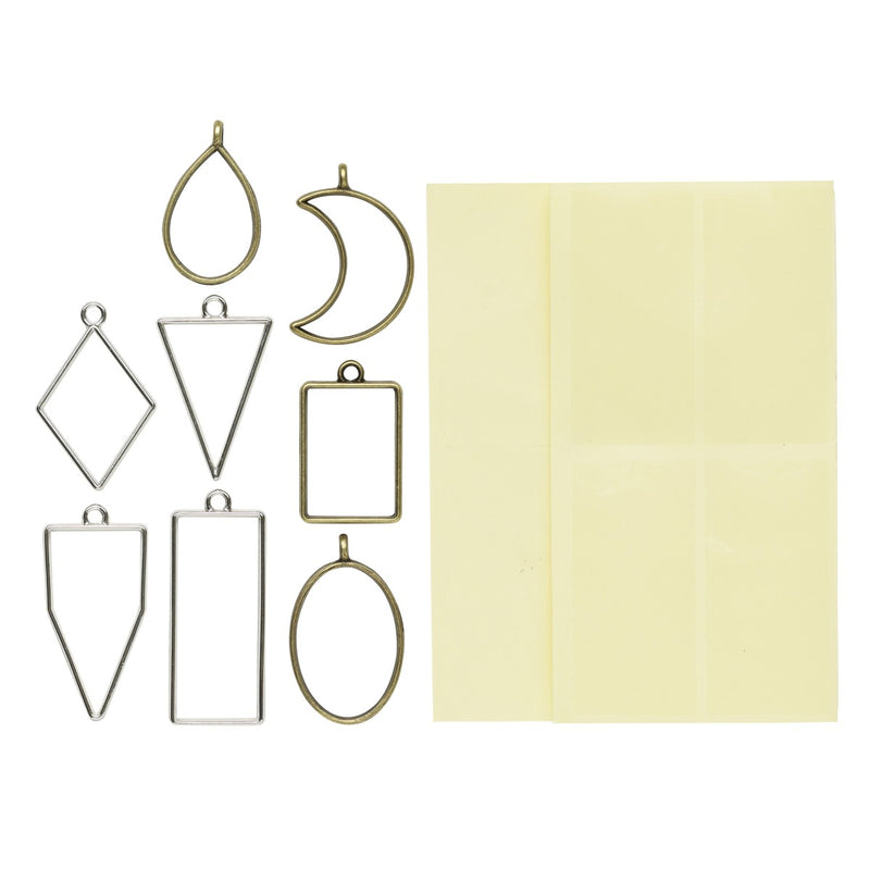 UV sieraden - metalen frames - 8 stuks