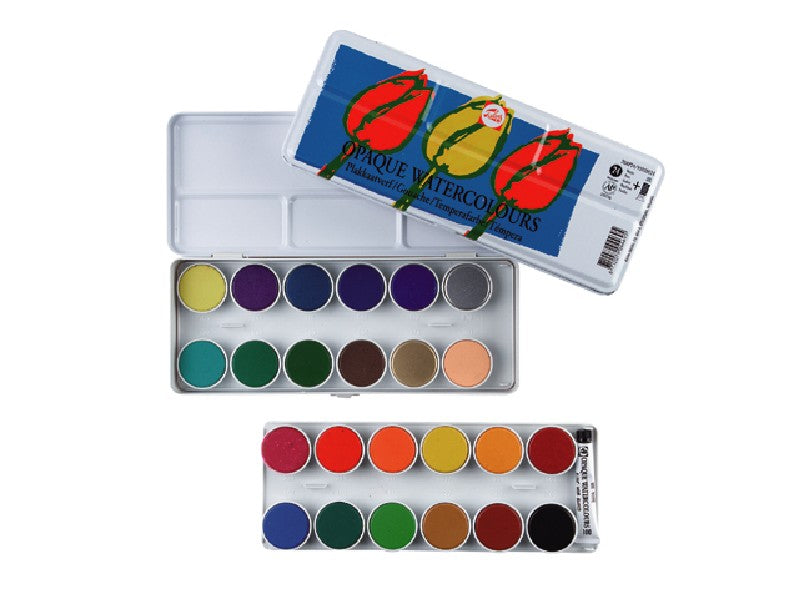 Talens aquarelverf set - dekkend - 24 kleuren