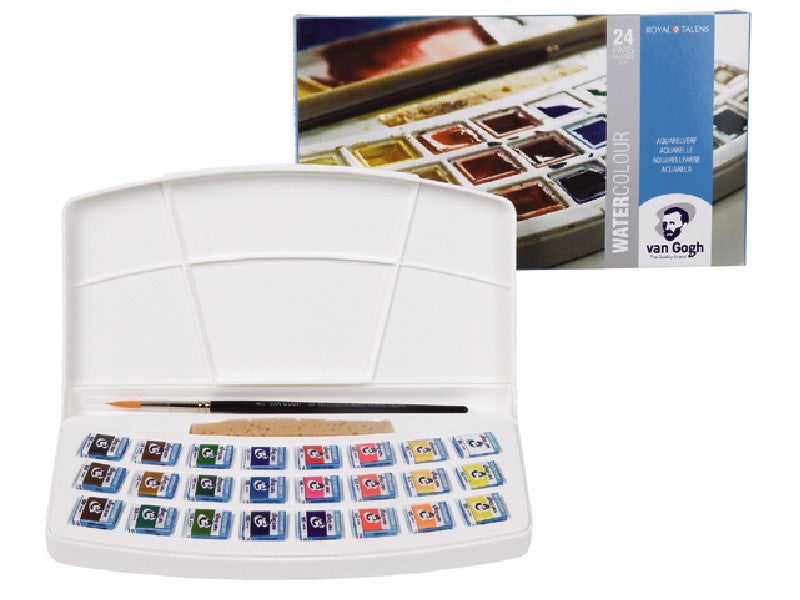 van Gogh aquarelverf set - 24 napjes in kunststof doos