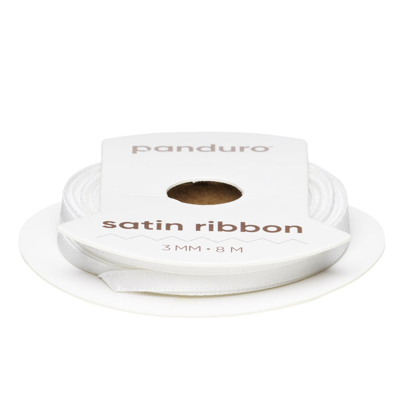 Satijnlint - 3 mm - wit