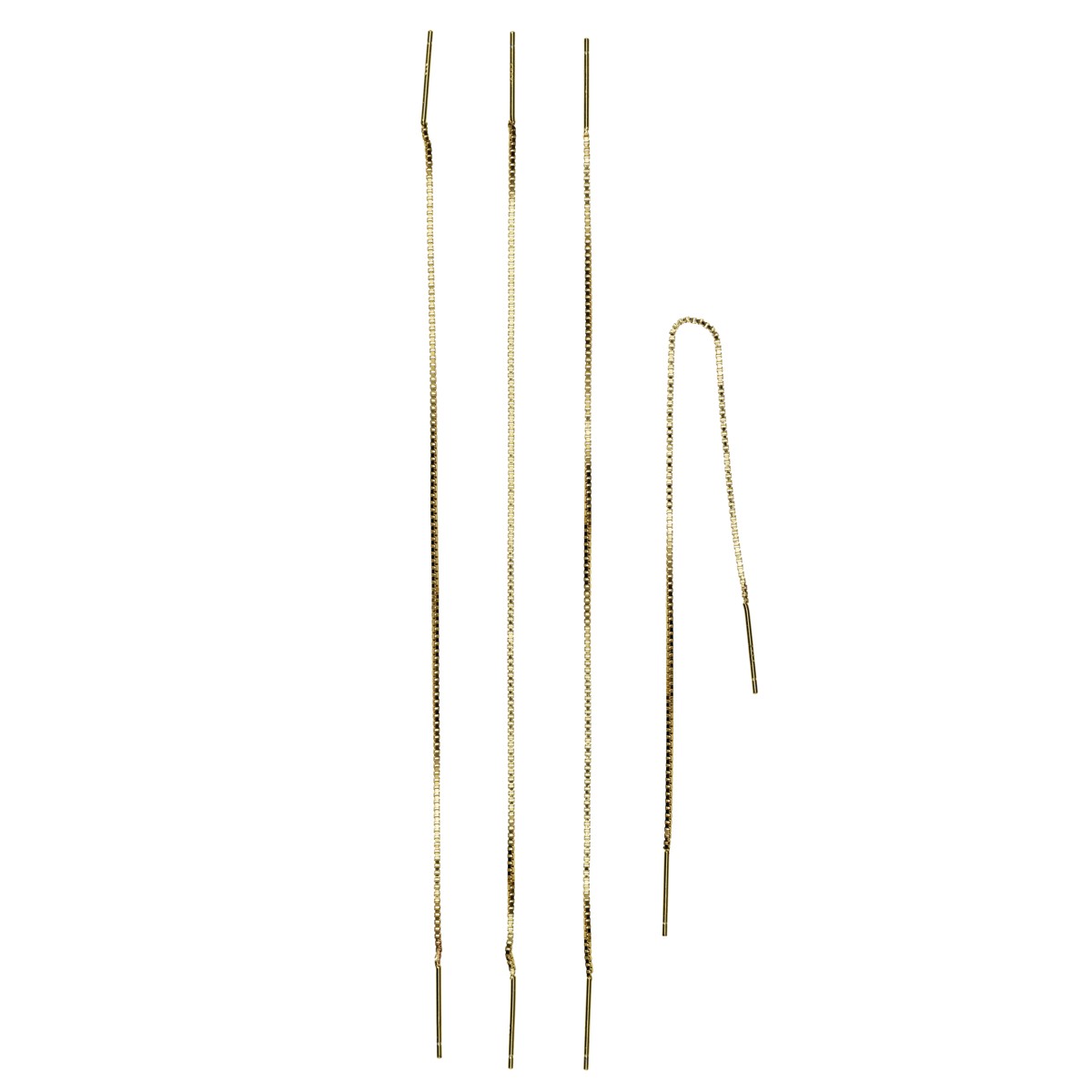 Oorbelketting - 9K verguld - 110 mm - 4 stuks