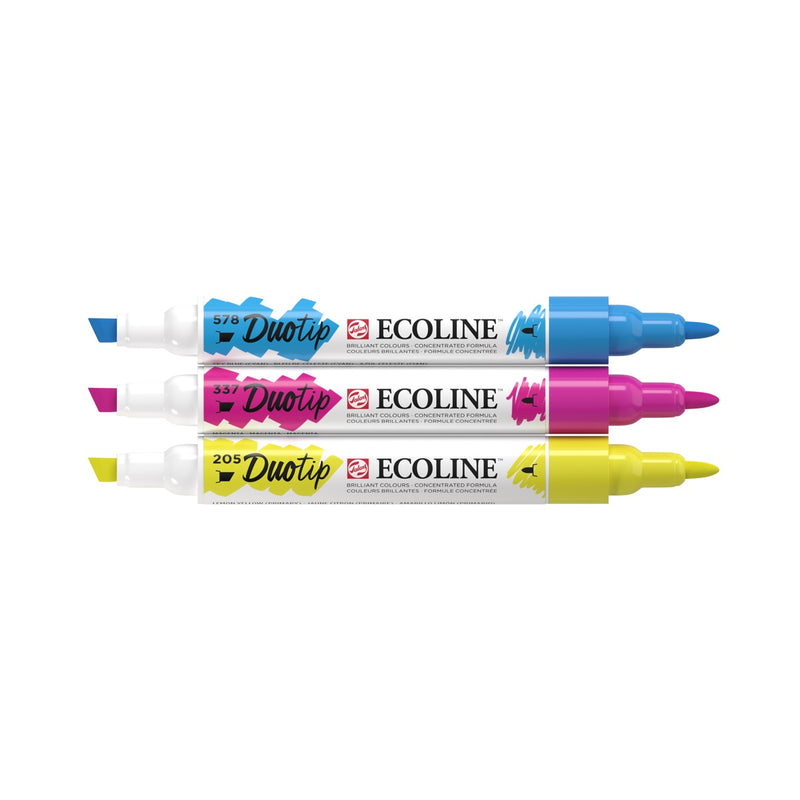 Ecoline Duotip markers set - 3 stuks - primair