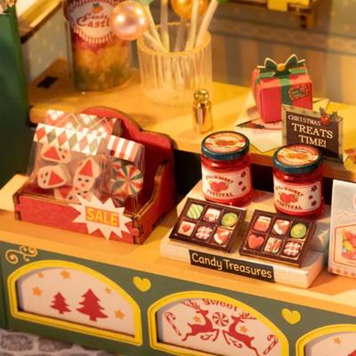 Robotime houten 3D puzzel - Christmas Candy Stand
