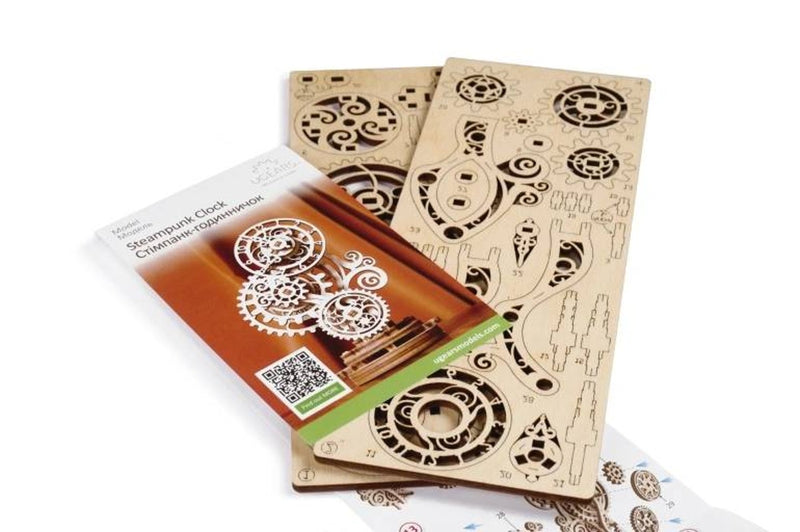 Ugears houten 3D puzzel - Steampunk Clock