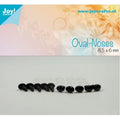 Neus ovaal 10 stuks- Zwart 8,5 x 6 mm
