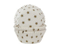 House of Marie - baking cups - wit met gouden sterren