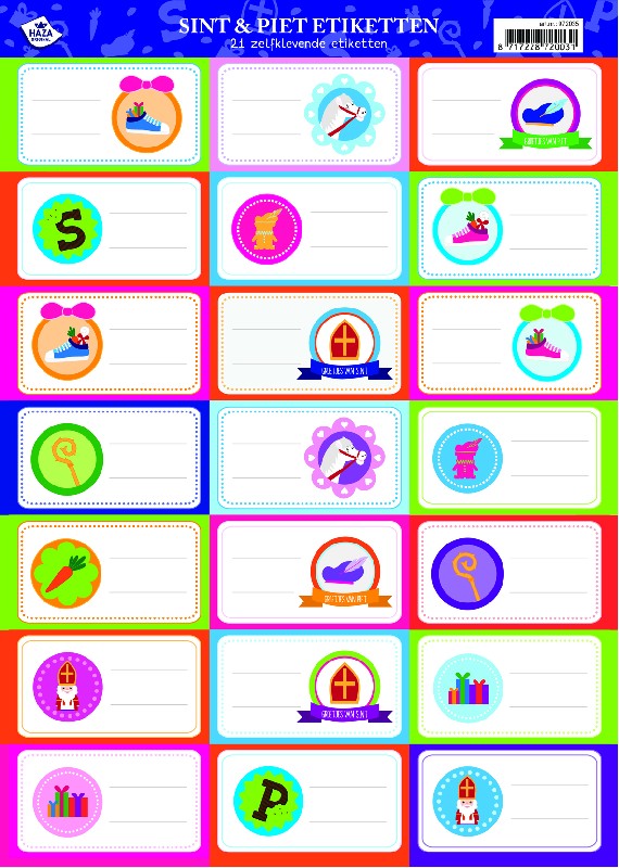 Sinterklaas label stickers