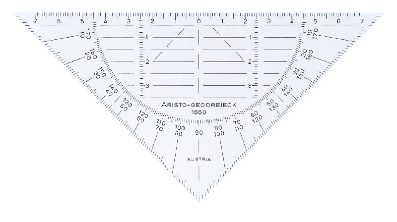 geodriehoek aristo - 16 cm flexibel/onbreekbaar