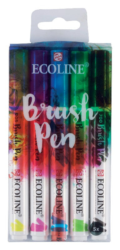 Ecoline Brush Pen set - 5 stuks - basis