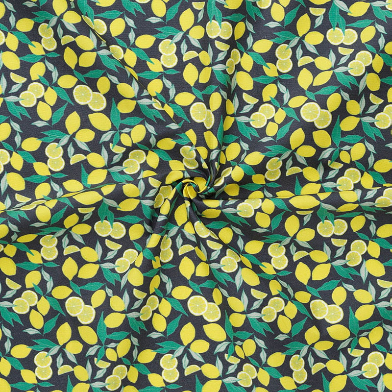 Stof katoen - 100 x 70 cm - lemons