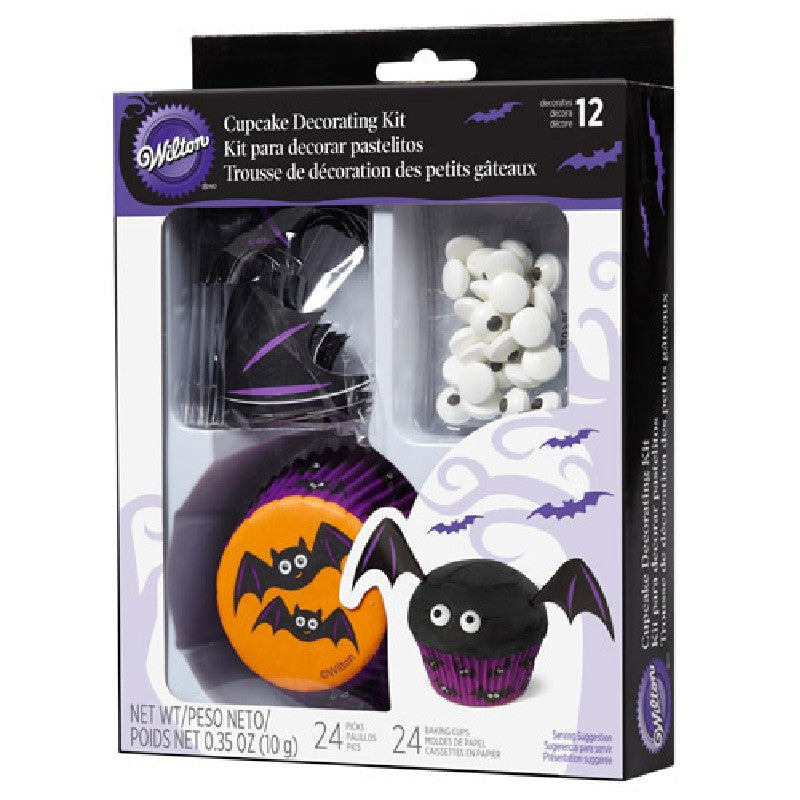 Cupcake decoratieset 'vleermuis'