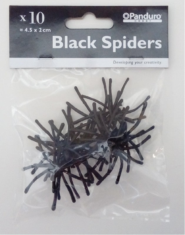 Spinnen zwart 10st