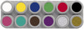 Grimas gezichtsschmink - 12 kleuren - set A