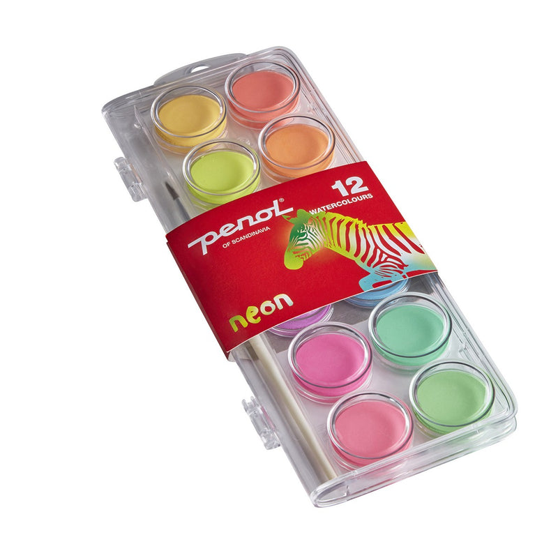 Penol waterverf 12 kleuren - neon