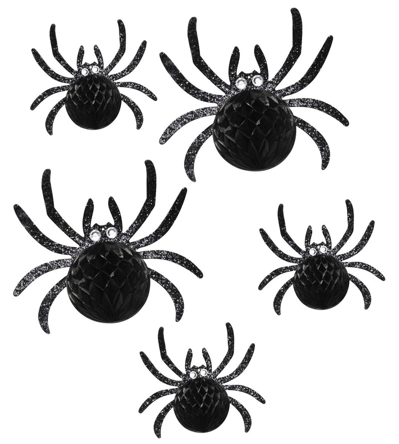 Halloween spinnen 5 stuks