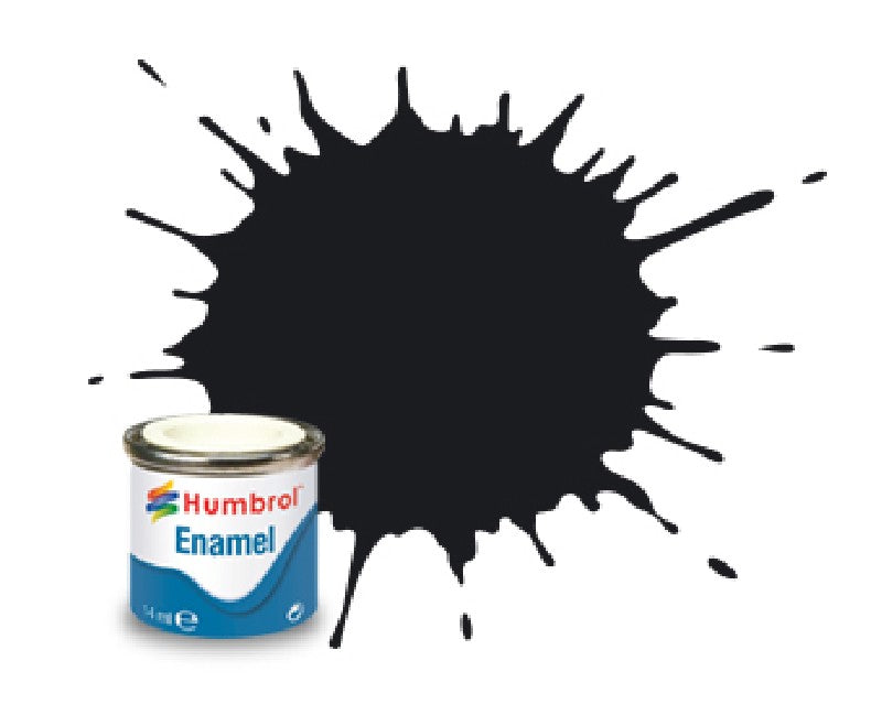 Humbrol 33 enamel - 14 ml zwart mat