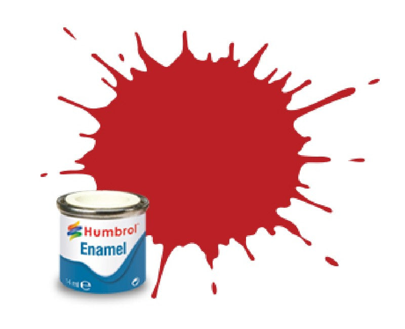 Humbrol 60 enamel - 14 ml felrood mat