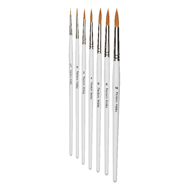 Panduro penselen set - rond - 7 stuks