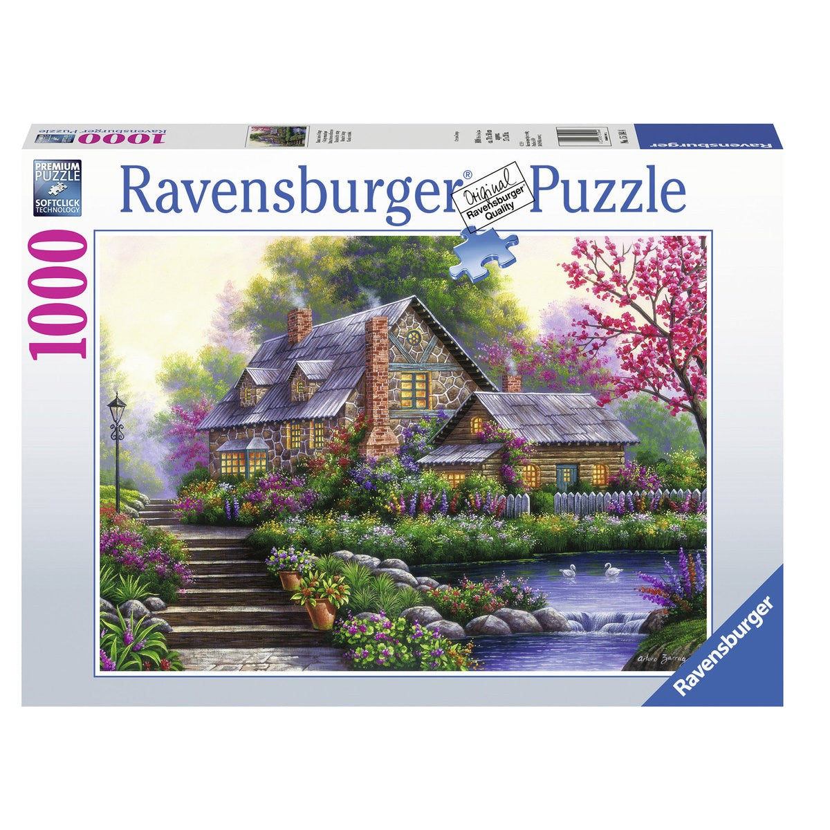 Ravensburger puzzel 1000 stukjes- Romantisch huisje