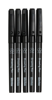 Tekenpennen - 5 stuks - 0,1 tot 0,8 mm - zwart